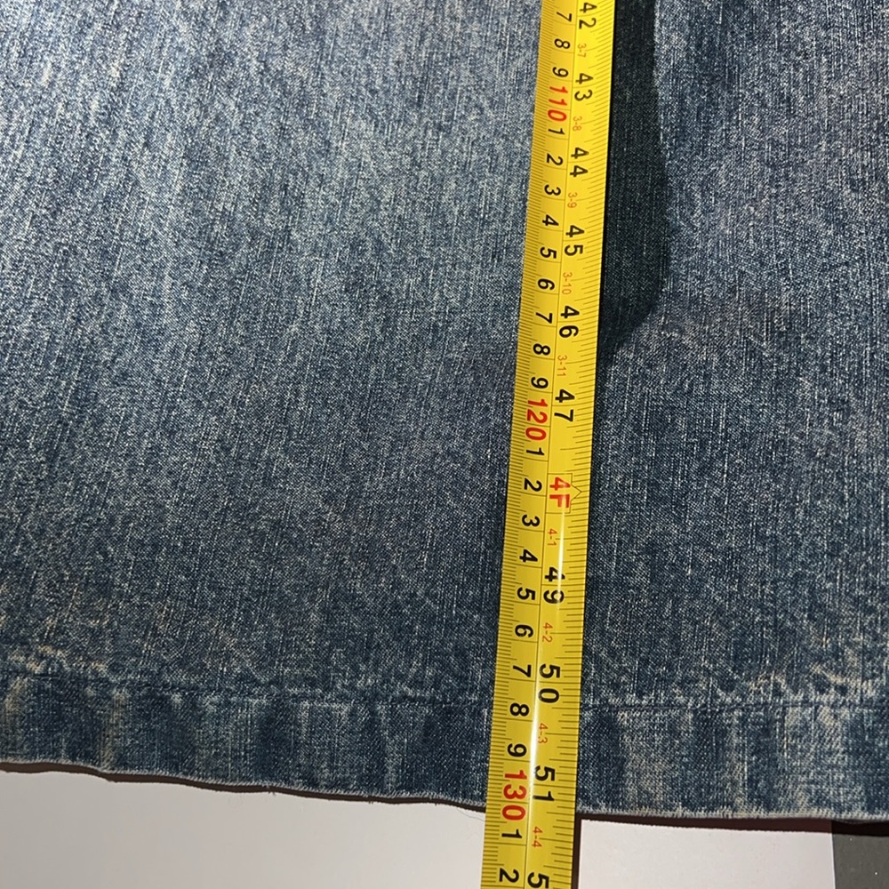 Vintage Nordstrom Denim Full Length Trench Coat L - Picture 10 of 14